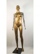 Манекен Hoz женский Сиваян бронзовый с металлизированными руками ВГ (платина) MN-2852
