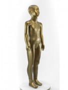 Манекен Hoz детский пластмассовый в полный рост школяр бронзовый золотистый без подставки