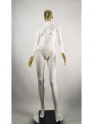 Манекен Hoz женский Сиваян белый с зеркальными кистями и головой Аватар (золото) MN-3340