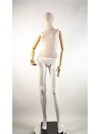 Манекен Hoz жіночий Сиваян А2 білий у тканинному чохлі на металевій підставці.