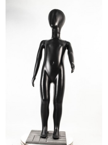 Манекен Hoz дитячий чорний безликий 120 см на підставці MN-3476