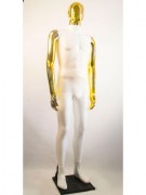 Манекен Hoz мужской Сенсей Аватар белый с глянцевыми руками (золото) MN-3011