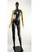 Манекен Hoz женский Сиваян черный с металлизированными руками Аватар-2 (золото)