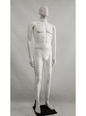 Манекен Hoz мужской Сенсей белый матовый аватар на подставке MN-2152
