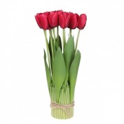 Композиция-букет с тюльпанов бордовая 37 см.  Flora 42042