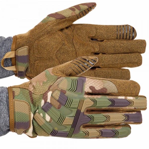 Тактичні рукавички із закритими пальцями SP-Planeta BC-9875 розмір XL Камуфляж