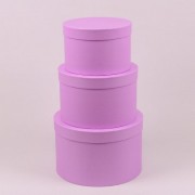 Комплект фиолетовых коробок для цветов 3 шт. Flora 38226