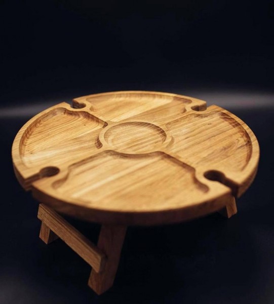 Менажниця 35x17 см Krauzer Винний столик круглий дерево арт. 9983230