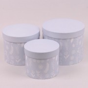 Комплект голубых коробок для цветов 3 шт. Flora 38260