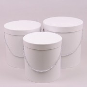 Комплект белых коробок для цветов 3 шт. Flora 42009