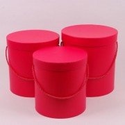 Комплект красных коробок для цветов 3 шт. Flora 42008