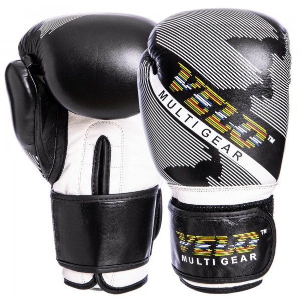 Перчатки боксерские кожаные SP-Planeta VL-2229 10 унций черный