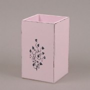 Кашпо деревянное розовое Flora 1110