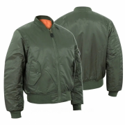 Куртка бомбер двухсторонняя летная mil-tec us flight jacket ma1 style 10403001 olive L