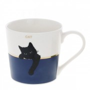 Чашка фарфоровая Черный кот 0,35л. Flora 32676