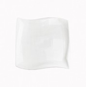 Тарелка квадратная фигурная Extra white 170мм Helios W150 фарфоровая
