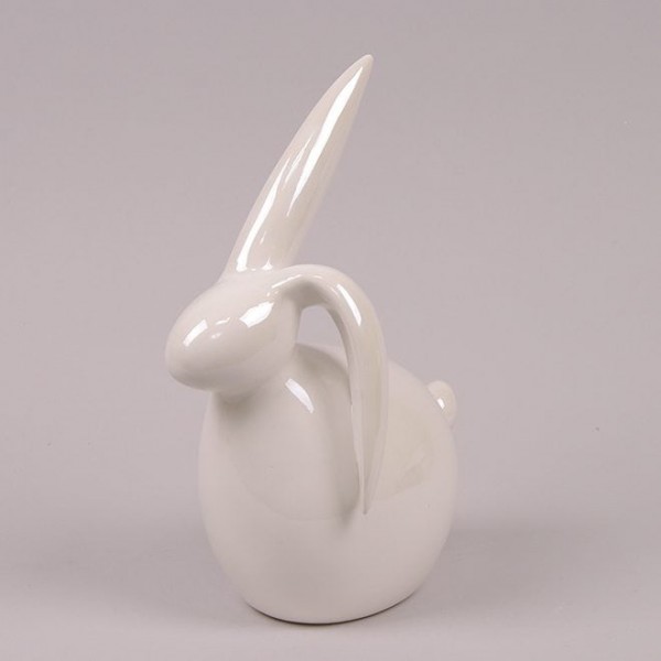 Фігурка керамічна Зайчик біла Flora 26625