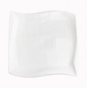 Тарелка квадратная фигурная Extra white 245мм Helios W152 фарфоровая