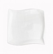 Тарелка квадратная фигурная Extra white 223мм Helios W151 фарфоровая
