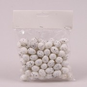 Яйца декоративные белые для пасхальных композиций 1,8х2,5 см. (96 шт.) Flora 44105