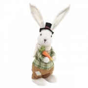 Декоративная Пасхальная фигурка Кролик с морковкой 50 см. Flora 42020