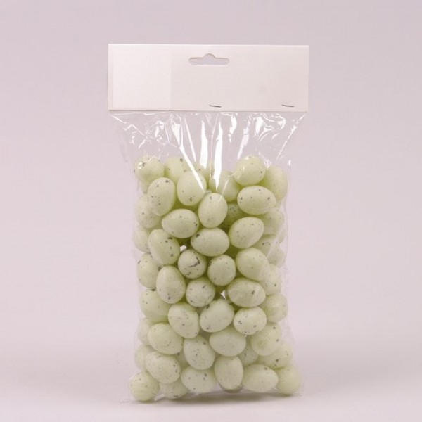 Яйца декоративные кремовые для пасхальных композиций 2х3 см. (96 шт.) Flora 44114