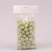 Яйца декоративные кремовые для пасхальных композиций 2х3 см. (96 шт.) Flora 44114