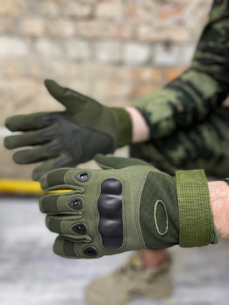 Тактичні рукавиці MSDROP з пальцями олива L
