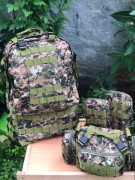 Военно-тактический рюкзак MSDROP с дополнительными контейнерами 4в1. Цвет: темный пиксель.