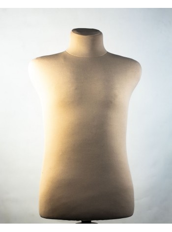 Манекен Hoz чоловічий для шиття з ватином та тканиною П'єр 50 кремовий MN-1517