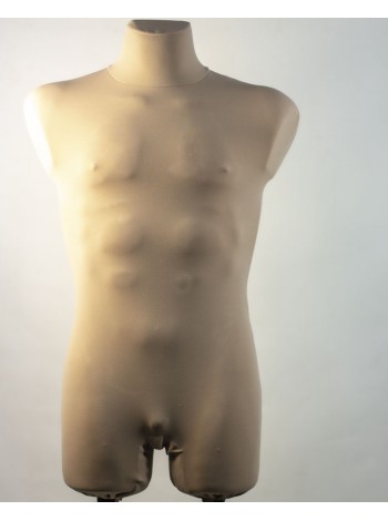 Манекен Hoz чоловічий брючний Давид у тканині (бежевий) з кріпленнями для подвійної підставки