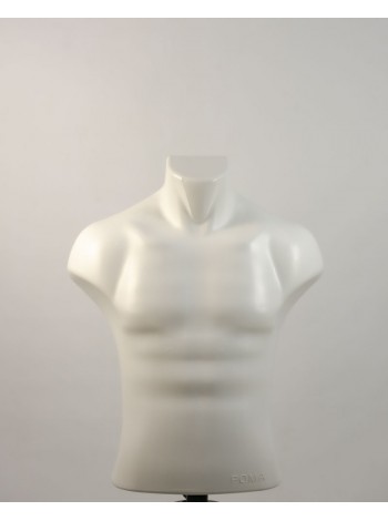 Манекен Hoz чоловічий пластиковий білий Рома з кріпленням для триноги MN-2149