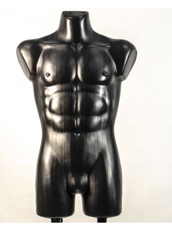 Манекен Hoz чоловічий костюмний пластиковий Давид чорний з кріпленнями для подвійної підставки