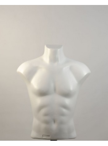 Манекен Hoz чоловічий пластиковий білий Стас з кріпленням для триноги