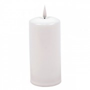 Свеча пластиковая LED белая H-18 см. Flora 27760