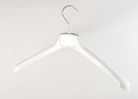 Вішалка Hoz із об'ємним плечем пластикова ВОП 42/4 S2white(TO) біла 42 см.