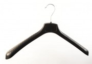 Плечики Hoz пластмассовые для мужской верхней одежды широкие ВОП 47/6 P2black 47 см.
