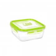 Контейнер PureBox квадратний із кришкою зеленою 1220мл Luminarc P4574 харчовий