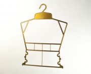 Вешалка рамка домик Hoz пластиковая для детской одежды бронзовая 30 см