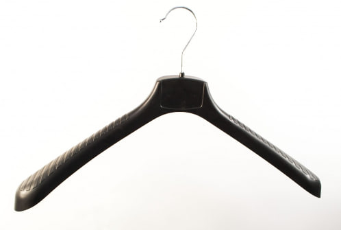 Плечики Hoz пластмассовые для верхней одежды широкие ВОП 45/5 P2black 45 см.