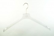 Плечики Hoz пластмассовые для верхней женской одежды ВОП 42/4 GPPS1 прозрачные 42 см.
