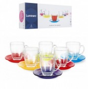 Сервіз чайний Carina Rainbow 12 предметів Luminarc N4217 скло