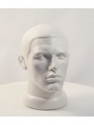 Манекен Hoz голова мужская белая матовая MN-1954