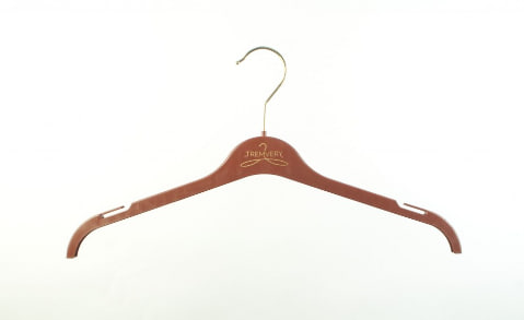 Плічка Hoz пластикові для трикотажного одягу ВТ-1 41 см шоколадно-коричневий корпоративний