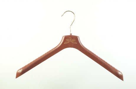 Плечики Hoz широкие для детской верхней одежды ВОП 38/5 шоколадно-коричневые корпоративные 38 см