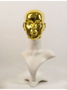 Манекен Hoz бюст белый с блестящей головой ВГ (золото) MN-2867