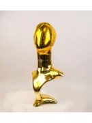 Манекен Hoz бюст с головой Аватар-2 гальваническое покрытие (золото)