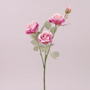 Ветка Розы кремово-розовая Flora 72897