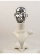 Манекен Hoz бюст белый с зеркальной головой ВГ (платина) MN-2866