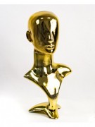Манекен Hoz бюст с головой Аватар металлизированный (золото) MN-3343